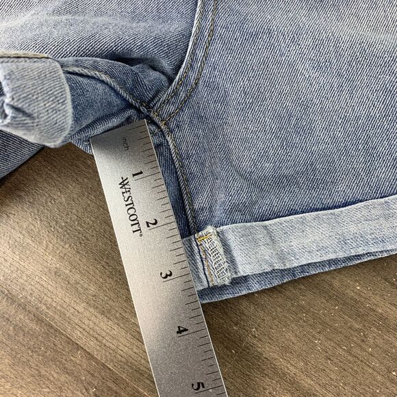 Misslook Casual Destroyed Folded Hem Frayed Jeans Shorts XL Denim Distressed - Picture 7 of 7